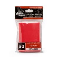 Small Sleeves - Flat Matte - Red (60-Pack) - Monster Protectors Card Sleeves - Card Sleeves card