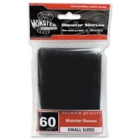 Small Sleeves - Glossy - Black (60-Pack) - Monster Protectors Card Sleeves - Card Sleeves card