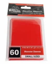 Small Sleeves - Glossy - Red (60-Pack) - Monster Protectors Card Sleeves - Card Sleeves card