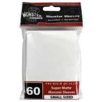 Small Sleeves - Super Matte - White (60-Pack) - Monster Protectors Card Sleeves - Card Sleeves card