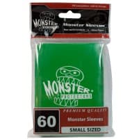 Small Sleeves with Logo - Glossy - Green (60-Pack) - Monster Protectors Card Sleeves - Card Sleeves card