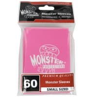 Small Sleeves with Logo - Glossy - Pink (60-Pack) - Monster Protectors Card Sleeves - Card Sleeves card