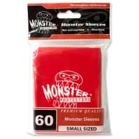 Small Sleeves with Logo - Glossy - Red (60-Pack) - Monster Protectors Card Sleeves - Card Sleeves card