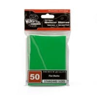 Standard Sleeves - Flat Matte - Green (50-Pack) - Monster Protectors Card Sleeves - Card Sleeves card