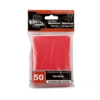 Standard Sleeves - Flat Matte - Red (50-Pack) - Monster Protectors Card Sleeves - Card Sleeves card