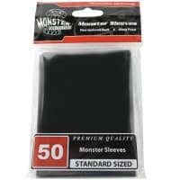 Standard Sleeves - Glossy - Black (50-Pack) - Monster Protectors Card Sleeves - Card Sleeves card