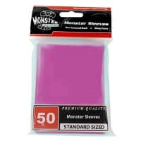 Standard Sleeves - Glossy - Pink (50-Pack) - Monster Protectors Card Sleeves - Card Sleeves card