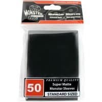 Standard Sleeves - Super Matte - Black (50-Pack) - Monster Protectors Card Sleeves - Card Sleeves card