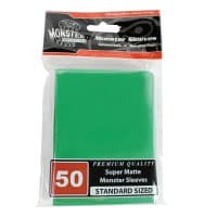 Standard Sleeves - Super Matte - Green (50-Pack) - Monster Protectors Card Sleeves - Card Sleeves card