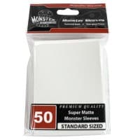 Standard Sleeves - Super Matte - White (50-Pack) - Monster Protectors Card Sleeves - Card Sleeves card