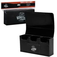 Triple Deck Box - Black (Holds 225) - Monster Protectors Deck Boxes - Deck Boxes card