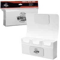 Triple Deck Box - White (Holds 225) - Monster Protectors Deck Boxes - Deck Boxes card