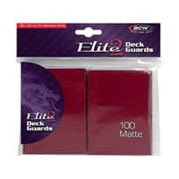 Elite2 Deck Guards - Matte Standard - Red (100-Pack) - BCW Card Sleeves - Card Sleeves card