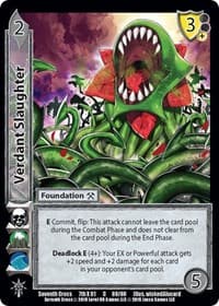 Verdant Slaughter - Seventh Cross - UniVersus card