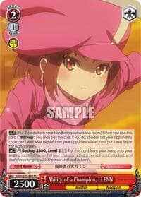 Ability of a Champion, LLENN - SAO Alternative–Gun Gale Online - Weiss Schwarz card