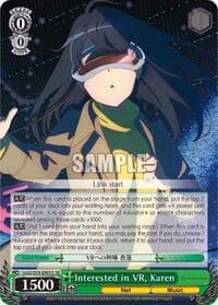 Interested in VR, Karen (SR) - SAO Alternative–Gun Gale Online - Weiss Schwarz card