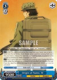 Origin of Name, M - SAO Alternative–Gun Gale Online - Weiss Schwarz card