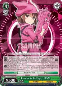 Promise to Be Kept, LLENN - SAO Alternative–Gun Gale Online - Weiss Schwarz card