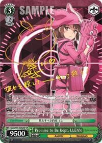 Promise to Be Kept, LLENN (SP) (Gold Stamp) - SAO Alternative–Gun Gale Online - Weiss Schwarz card