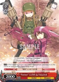 "Partner" LLENN & Fukaziroh - SAO Alternative–Gun Gale Online - Weiss Schwarz card