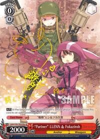 "Partner" LLENN & Fukaziroh (SP) (A) (Gold Stamp) - SAO Alternative–Gun Gale Online - Weiss Schwarz card