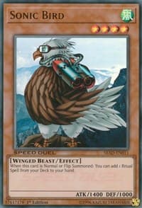 Sonic Bird - Speed Duel: Attack from the Deep - YuGiOh card