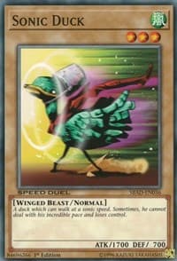 Sonic Duck - Speed Duel: Attack from the Deep - YuGiOh card