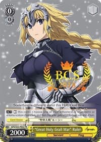 "Great Holy Grail War" Ruler (BCS 2018) - Fate/Apocrypha - Weiss Schwarz card