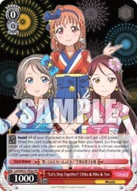 "Let's Sing Together!" Chika & Riko & You - Love Live! Sunshine!! Extra Booster - Weiss Schwarz card