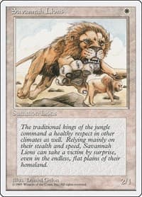 Savannah Lions - Fourth Edition - Magic: The Gathering card