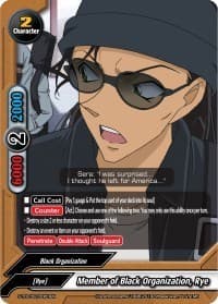 Member of Black Organization, Rye - S-TD-C02: Case Closed -Side:Black- - Future Card BuddyFight card