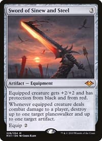 Sword of Sinew and Steel - Modern Horizons - Magic: The Gathering card