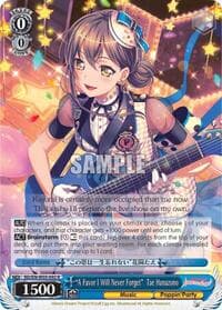 "A Favor I Will Never Forget" Tae Hanazono - BanG Dream! Girls Band Party! MULTI LIVE - Weiss Schwarz card