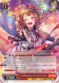 "Sparkling Starry Sky" Kasumi Toyama - BanG Dream! Girls Band Party! MULTI LIVE - Weiss Schwarz card