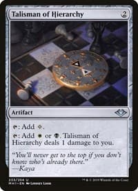 Talisman of Hierarchy - Modern Horizons - Magic: The Gathering card