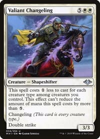 Valiant Changeling - Modern Horizons - Magic: The Gathering card