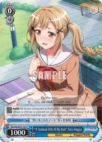 "A Notebook With All My Heart" Arisa Ichigaya - BanG Dream! Girls Band Party! MULTI LIVE - Weiss Schwarz card