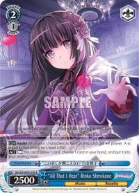 "All That I Hear" Rinko Shirokane - BanG Dream! Girls Band Party! MULTI LIVE - Weiss Schwarz card