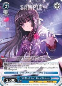 "All That I Hear" Rinko Shirokane (RRR) - BanG Dream! Girls Band Party! MULTI LIVE - Weiss Schwarz card