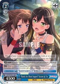 "Bands Are About Support" Kasumi & Tae - BanG Dream! Girls Band Party! MULTI LIVE - Weiss Schwarz card