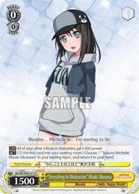 "Everything In Moderation" Misaki Okusawa - BanG Dream! Girls Band Party! MULTI LIVE - Weiss Schwarz card