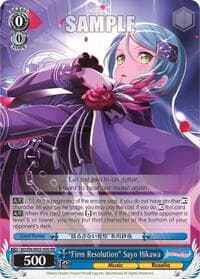 "Firm Resolution" Sayo Hikawa - BanG Dream! Girls Band Party! MULTI LIVE - Weiss Schwarz card