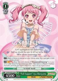 "Full Support" Aya Maruyama - BanG Dream! Girls Band Party! MULTI LIVE - Weiss Schwarz card