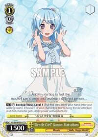"Gentle Girl" Kanon Matsubara - BanG Dream! Girls Band Party! MULTI LIVE - Weiss Schwarz card