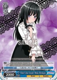 "I Don't Like Crowds" Rinko Shirokane - BanG Dream! Girls Band Party! MULTI LIVE - Weiss Schwarz card