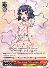 "I Love Chocolate" Rimi Ushigome - BanG Dream! Girls Band Party! MULTI LIVE - Weiss Schwarz card