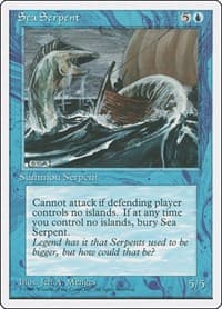Sea Serpent - Fourth Edition - Magic: The Gathering card