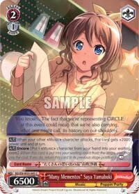 "Many Mementos" Saya Yamabuki - BanG Dream! Girls Band Party! MULTI LIVE - Weiss Schwarz card