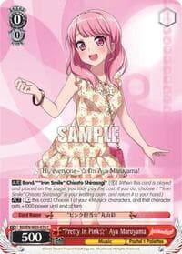 "Pretty In Pink" Aya Maruyama - BanG Dream! Girls Band Party! MULTI LIVE - Weiss Schwarz card