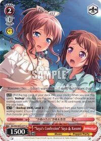 "Saya's Confession" Saya & Kasumi - BanG Dream! Girls Band Party! MULTI LIVE - Weiss Schwarz card